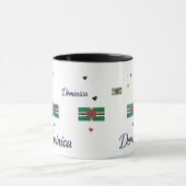 Dominica Roots Pattern Mug | Caribbean Flag (Centre)