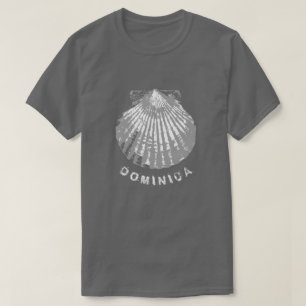 Dominica seashell in nood t-shirt