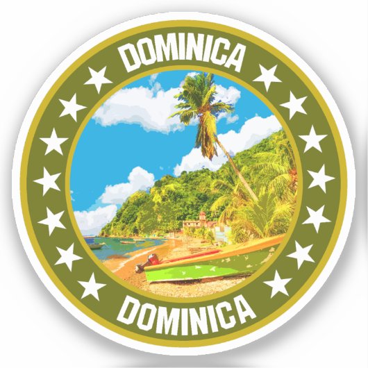 Dominica Sticker (Voorkant)