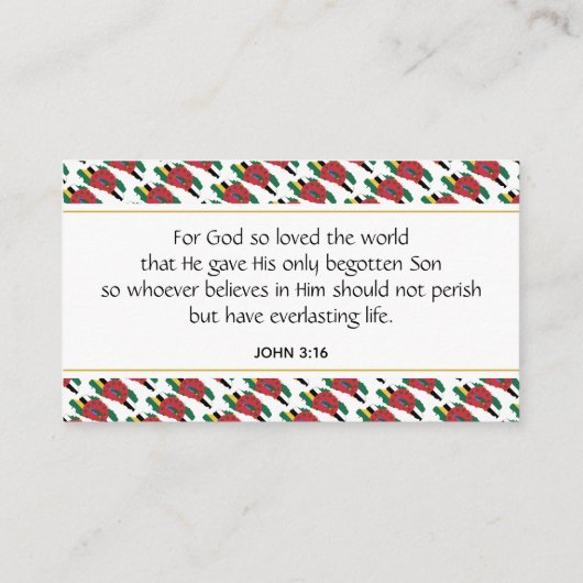 DOMINICA VISITEKAARTJE (Achterkant)