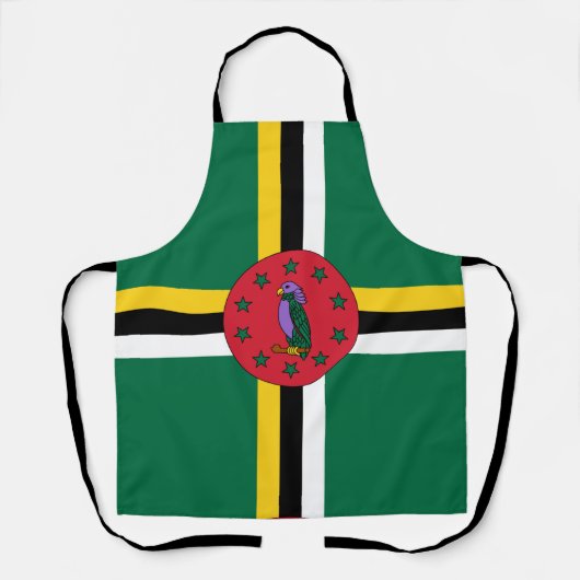 Dominica vlag All-Over Print Apron Schort (Voorkant)