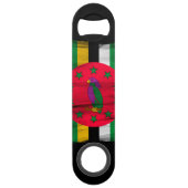 Dominica vlag borstelslag, nationale vlag speed flessenopener (Voorkant)