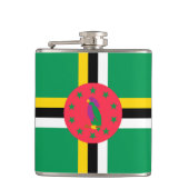 Dominica-vlag Heupfles (Voorkant)