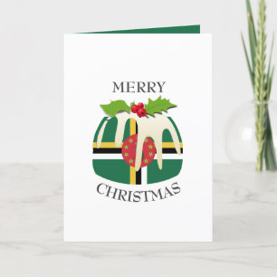 DOMINICA-VLAG kerstpudding feestelijk Feestdagen Kaart