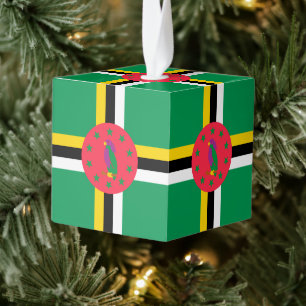 Dominica-vlag Kubus Ornament