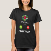 Dominica Vlag Souvenir Dominica roept zijn oproep T-shirt (Voorkant)