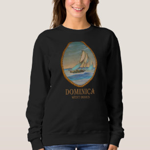 Dominica West Indies  Retro Zeilboot Vacat Trui