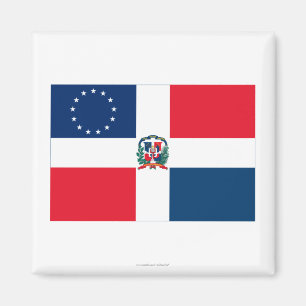 Dominicaans-Amerikaanse vlag Magneet