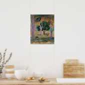Dominicaans landschap of landschap met een varken poster (Keuken)
