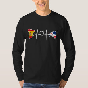 Dominicaans Spaans Hartslag Spanje Vlag Erfgoed 1 T-shirt