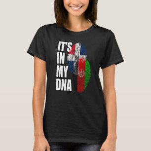 Dominicaanse En Afghaanse Mix DNA Vlag Erfgoed T-shirt