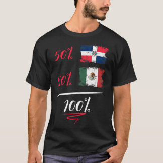 Dominicaanse en Mexicaanse vlag voor het behoud va T-shirt
