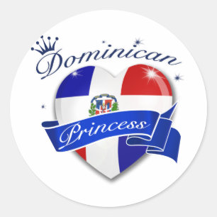 Dominicaanse prinses ronde sticker