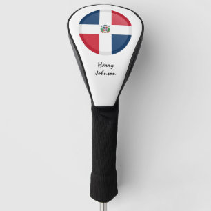 Dominicaanse Rep Flag & Monogrammed Golf Clubs Hoe Golfheadcover