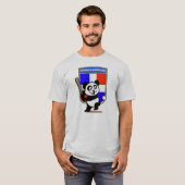 Dominicaanse Republiek Baseball Panda (lichte shir T-shirt (Voorkant volledig)