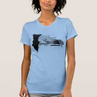 Dominicaanse Republiek Bloerkaart Tropische Hibisc T-shirt