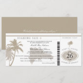 Dominicaanse Republiek Boarding Pass Palmbomen Kaart (Voorkant / Achterkant)