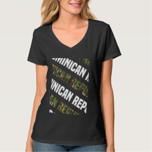 Dominicaanse Republiek Camo Pattern Green Camoufla T-shirt