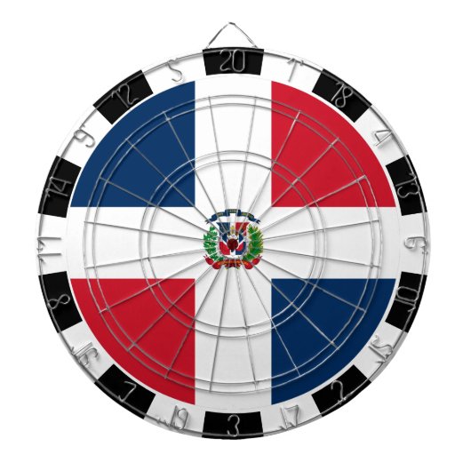 Dominicaanse Republiek Dartboard en vlag/spelraad Dartbord (Voorkant)