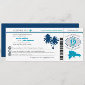Dominicaanse Republiek die PassWedding Invitation Kaart (Voorkant / Achterkant)