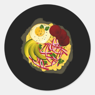 Dominicaanse Republiek Favoriet Food Mangú Salami Ronde Sticker