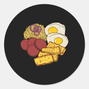 Dominicaanse Republiek Favoriete Eten Gãº Salami Q Ronde Sticker
