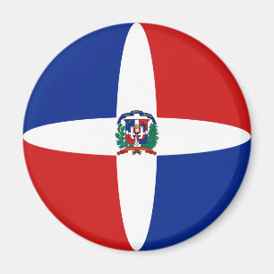 Dominicaanse Republiek Fisheye Flag Magnet Magneet