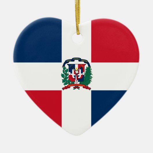 Dominicaanse Republiek Flag Heart Ornament (Voorkant)