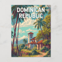Dominicaanse Republiek Illustratie Reis Kunst Vint