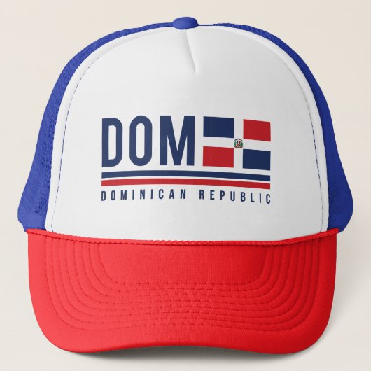 Dominicaanse Republiek ISO-code Trucker Pet (Voorkant)