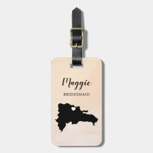 Dominicaanse Republiek Kaart Bagagelabel, Trouwfee Bagagelabel