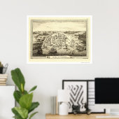 Dominicaanse Republiek Kaart van C.F. Fritzsch 175 Poster (Thuiskantoor)