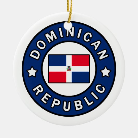 Dominicaanse Republiek Keramisch Ornament (Voorkant)
