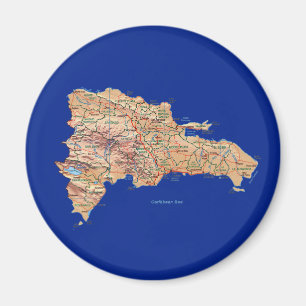 Dominicaanse Republiek Map Magnet Magneet