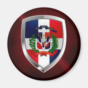 Dominicaanse Republiek Mettalic Emblem Magneet