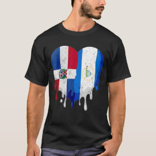 Dominicaanse Republiek Nicaragua vlag Heart Citize T-shirt