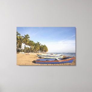 Dominicaanse Republiek, Noordkust, Nagua, strand Canvas Afdruk