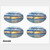 Dominicaanse Republiek Ovale Sticker (Vel)