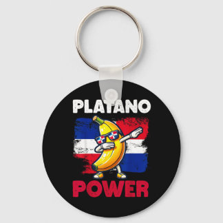 Dominicaanse Republiek Platano Power Vlag voor Kin Sleutelhanger