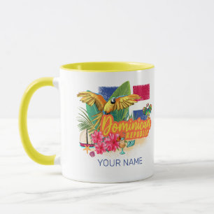 Dominicaanse Republiek Retro Caribbean Parrot Mok