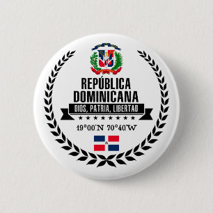 Dominicaanse Republiek Ronde Button 5,7 Cm