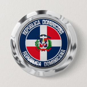 Dominicaanse Republiek Ronde Emblem Button 7,6 Cm