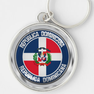Dominicaanse Republiek Ronde Emblem Sleutelhanger