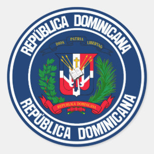 Dominicaanse Republiek Ronde Emblem Sticker