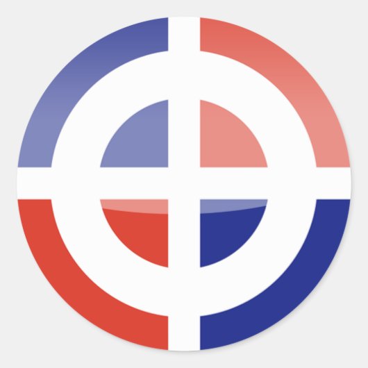 Dominicaanse_Republiek Ronde Sticker (Voorkant)