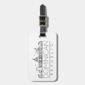 Dominicaanse Republiek Skyline Bagagelabel (Voorkant verticaal)