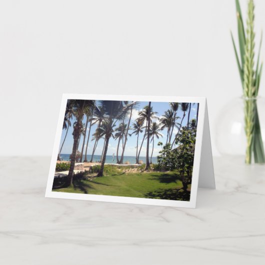 Dominicaanse Republiek Strand, Caribisch Landschap Kaart (Voorkant)