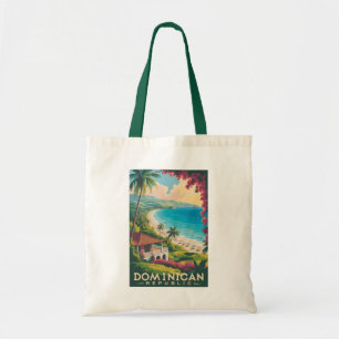 Dominicaanse Republiek Strand Illustratie Reis Kun Tote Bag
