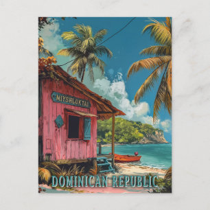 Dominicaanse Republiek Travel Art Briefkaart