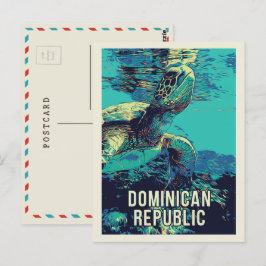 Dominicaanse Republiek verbazingwekkend Zee Turtle Briefkaart